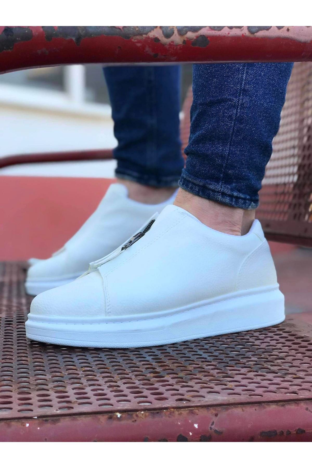 Wagoon WG010 Beyaz Cilt Erkek Casual Ayakkabı