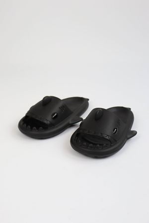 Wagoon  WG500 Köpekbalığı Siyah Unisex Tam Ortopedik Terlik Shark Slides