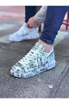 Wagoon WG501 Gazete Boyalı Erkek Casual Ayakkabı